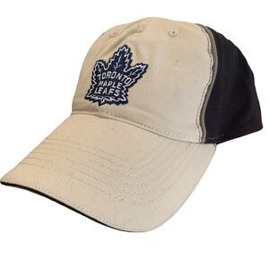 VTG Toronto Maple Leafs NHL Adult Ball Cap Navy Blue Tan Strapback Adjustable